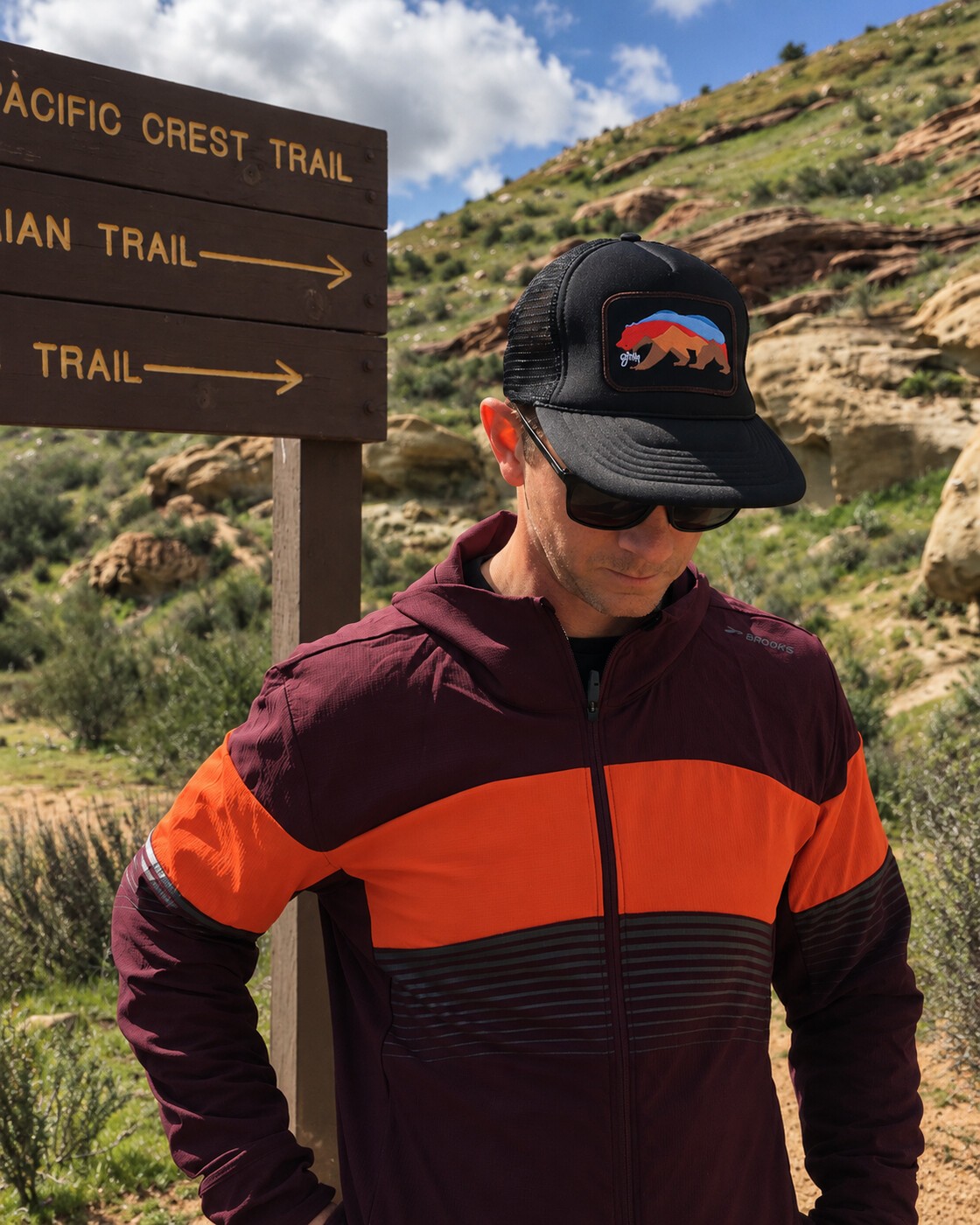 Bear hat on a mountain trail