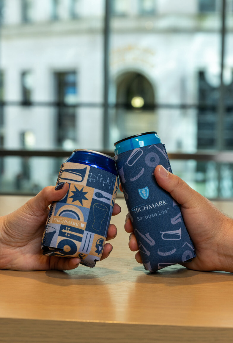 Two One Beat One Philly beverage sleeves held at the event