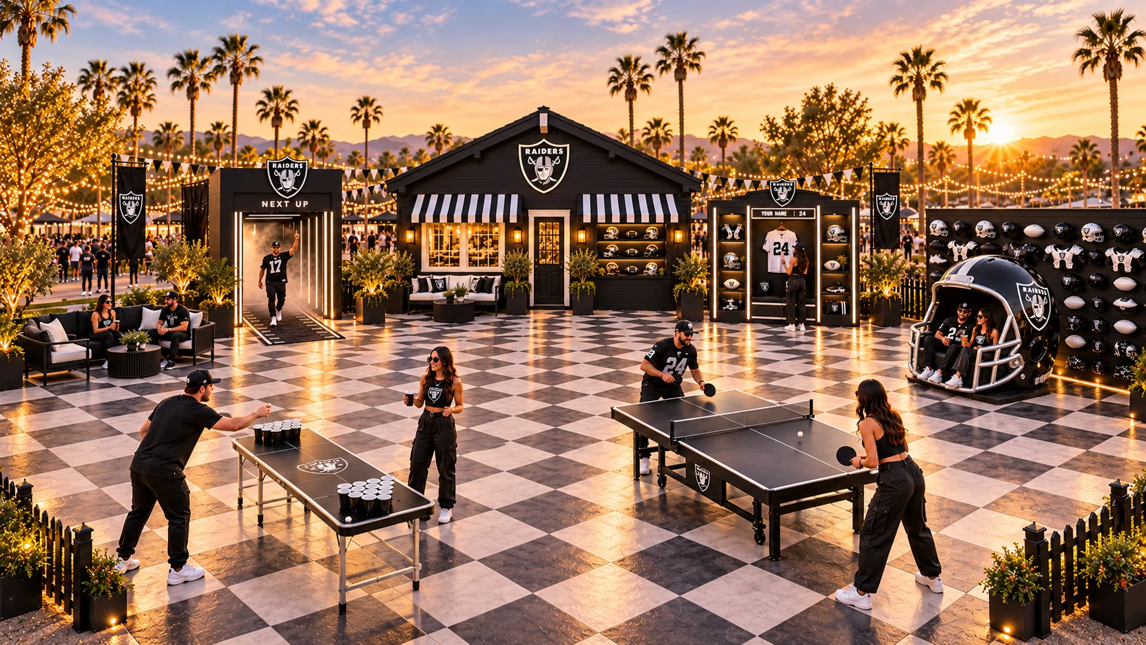 Raiders Game-Day Bungalow activation concept